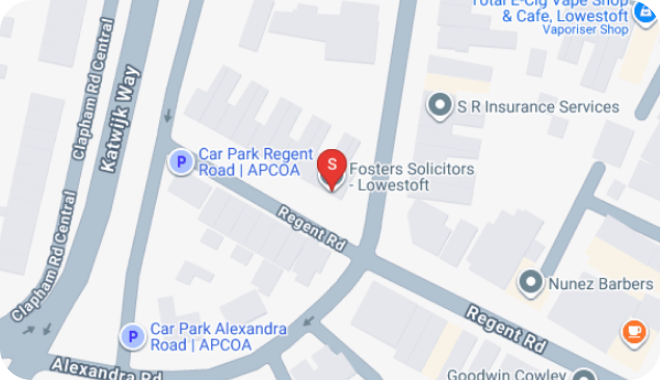 Map showing Gordon Road – Lowestoft