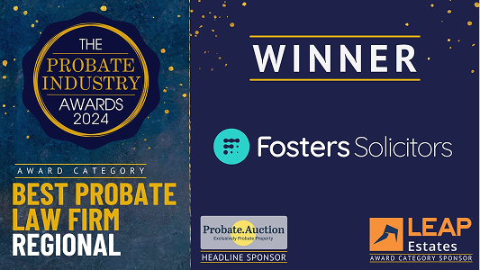 Best Probate Law Firm Regional winner badge from the Products Asset Finance and LEAP awards