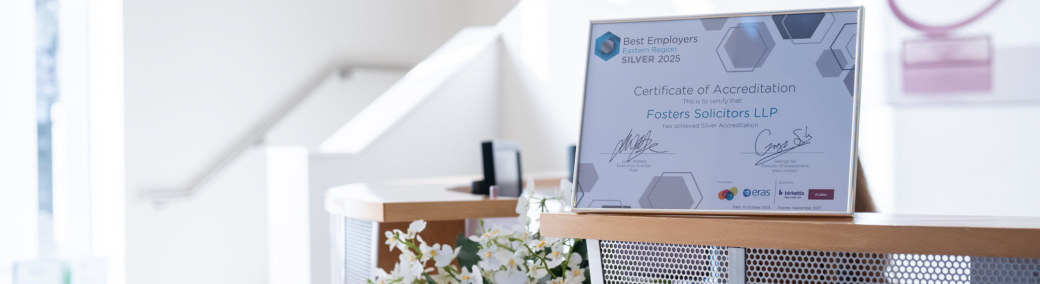 Best Employers Eastern Region Silver Accreditation